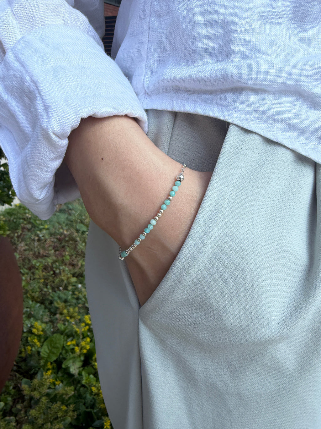 Strand Birthstone Morse Code Bracelet