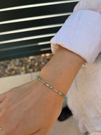 Fully Beaded Birthstone Morse Code Bracelet