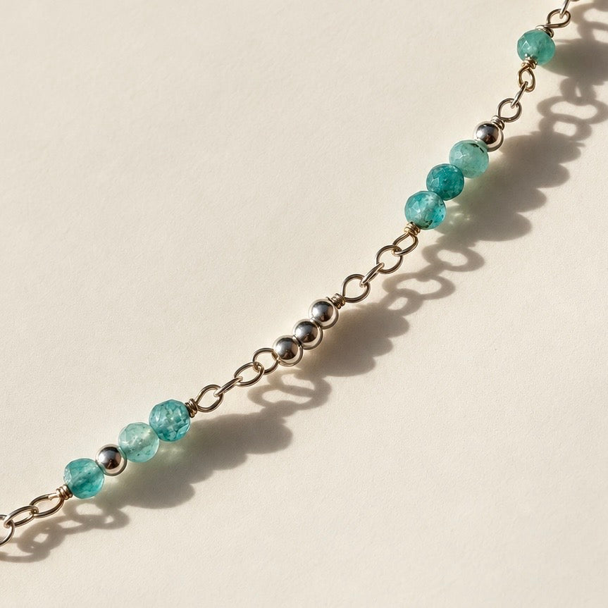 Classic Birthstone Morse Code Bracelet
