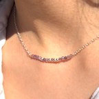 Strand Birthstone Morse Code Necklace