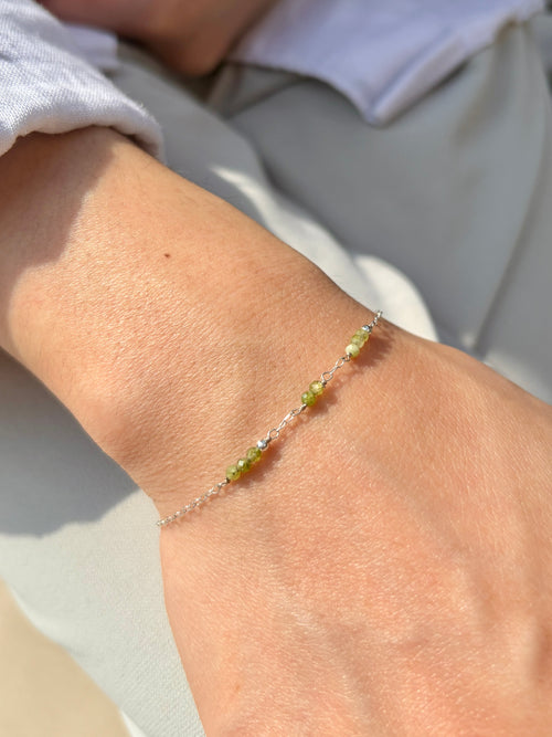 Classic Birthstone Morse Code Bracelet