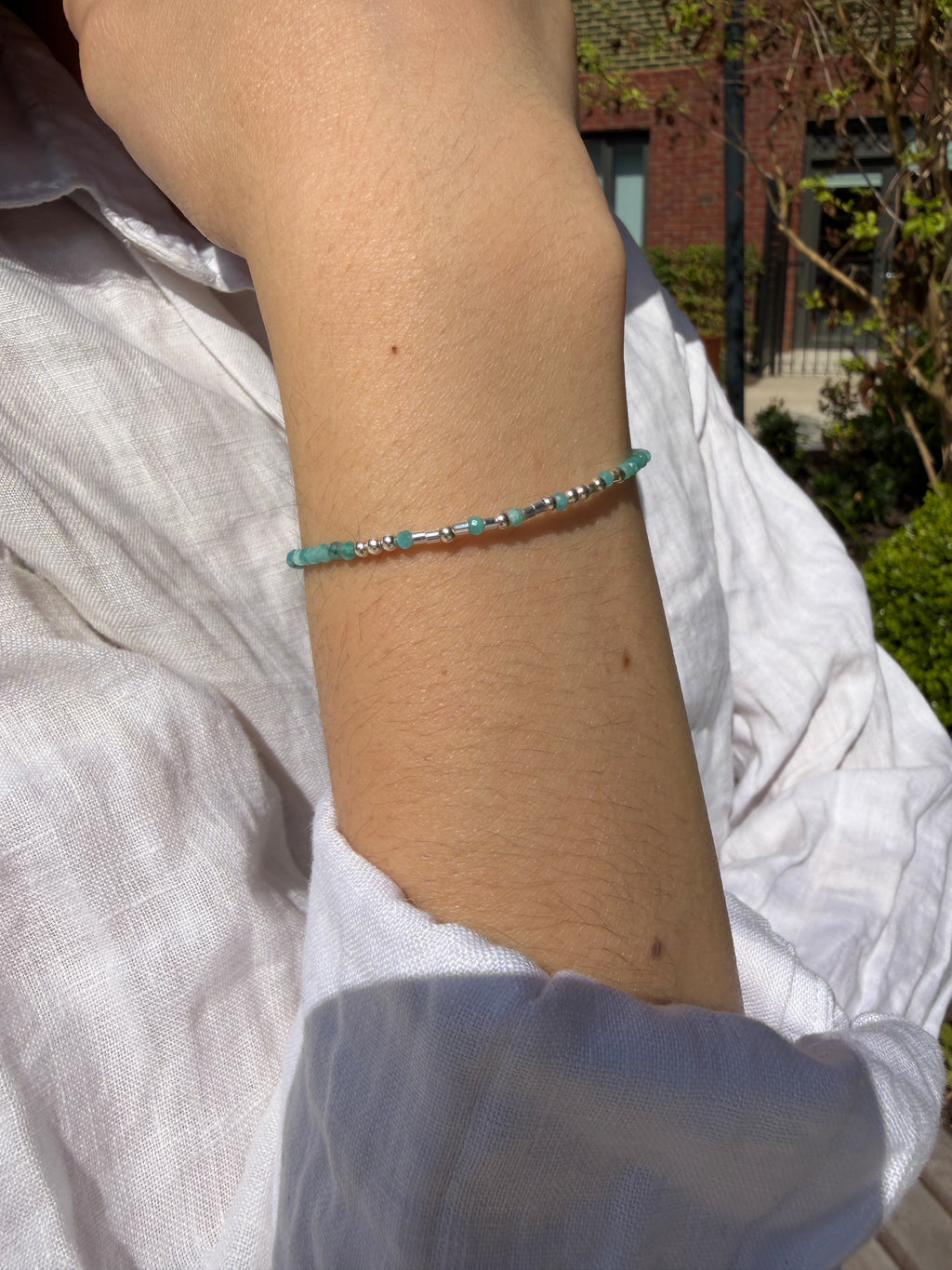 Fully Beaded Birthstone Morse Code Bracelet