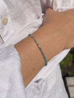 Fully Beaded Birthstone Morse Code Bracelet